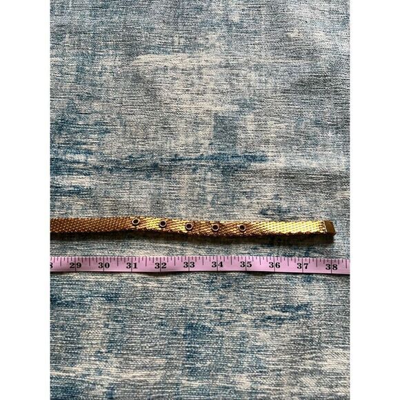 Vintage Gold Tone Brass Fish Scale Metal Belt - Picture 3 of 6